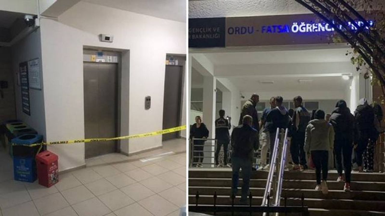 Ordu'da kız öğrencilerin kaldığı KYK yurdunda asansör halatları koptu!