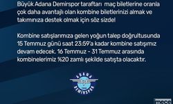 Adana Demirspor, Kombine Satışını Uzattı