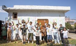 Çocuklar Duvar Boyama Etkinliğinde Buluştu