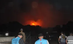 Manisa Salihli'deki Orman Yangını Devam Ediyor