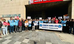 Türkiye KAMU-SEN Mersin Şubesi'nden Ek Zam Talepli Basın Açıklaması