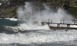 Bodrum'da Feribot Seferlerine Fırtına Engeli