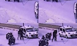 Kaskla Tartıştığı Sürücünün Aracına Zarar Verdi: O Anlar Kamerada