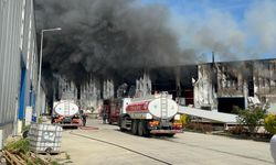 Tekirdağ'da Fabrika Yangınında Patlama Sesleri
