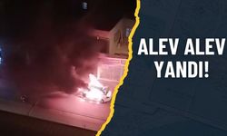 Adana'da Seyir Halindeki Otomobil Alev Aldı