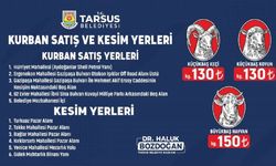 Tarsus`ta kurbanlık fiyatları ile satış ve kesim yerleri belirlendi