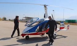 Antalya`da ormanlık alanlar gyrocopter ile havadan denetlendi