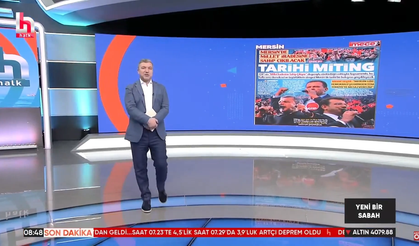 Gazetemiz, 25 Nisan'daki manşetiyle 'İsmail Küçükkaya ile Yeni Bir Sabah' programında
