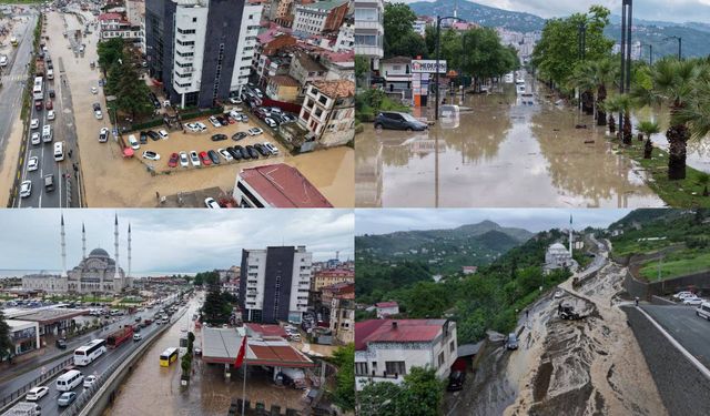 Trabzon'da Sel Felaketi: Yollar ve Evler Sular Altında Kaldı; 1 Kişi Kayıp