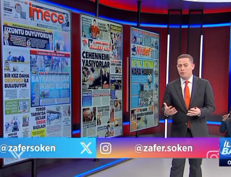 İmece, 22 Mayıs tarihli manşetiyle 'Zafer Söken ile İlk Bakış' programında