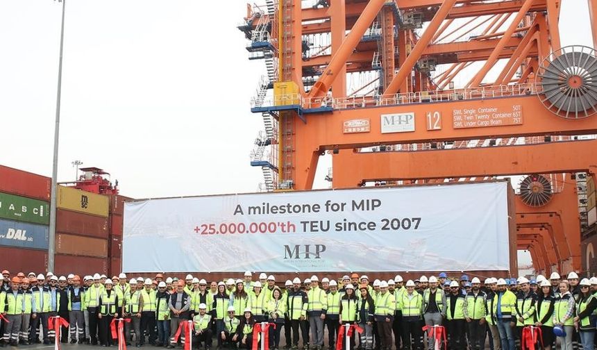MIP 25 Milyon TEU’nun Üzerinde Konteyner Elleçleyerek Yeni Bir Kilometre Taşına Ulaştı