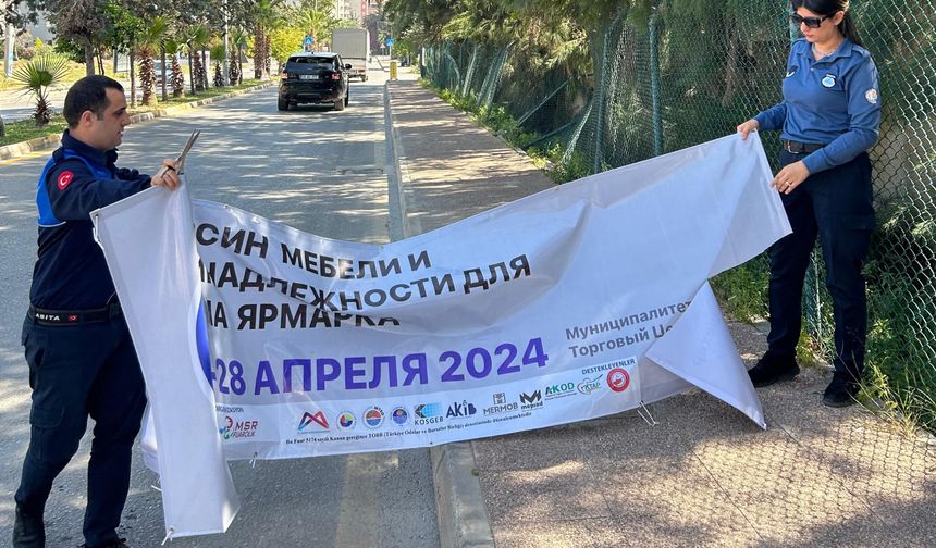 Mersin'de Türkçe harf kullanılmayan tabelalar kaldırılıyor