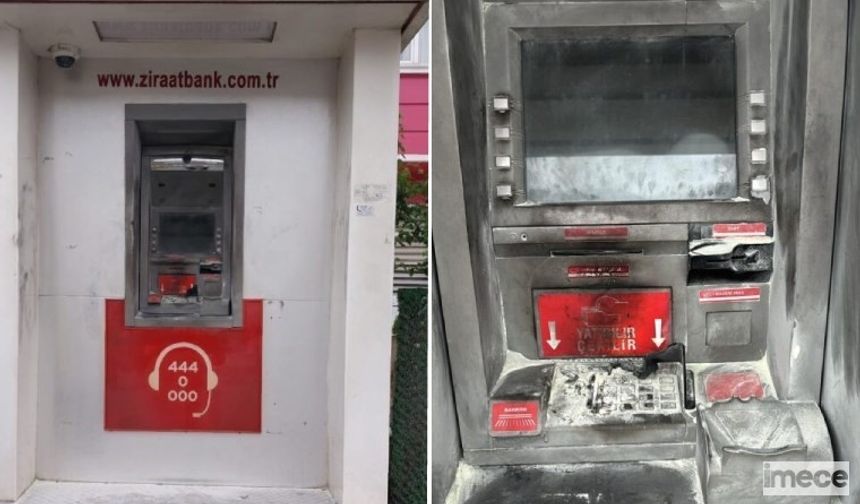 Banka ATM’sini Yakmak İstediler!