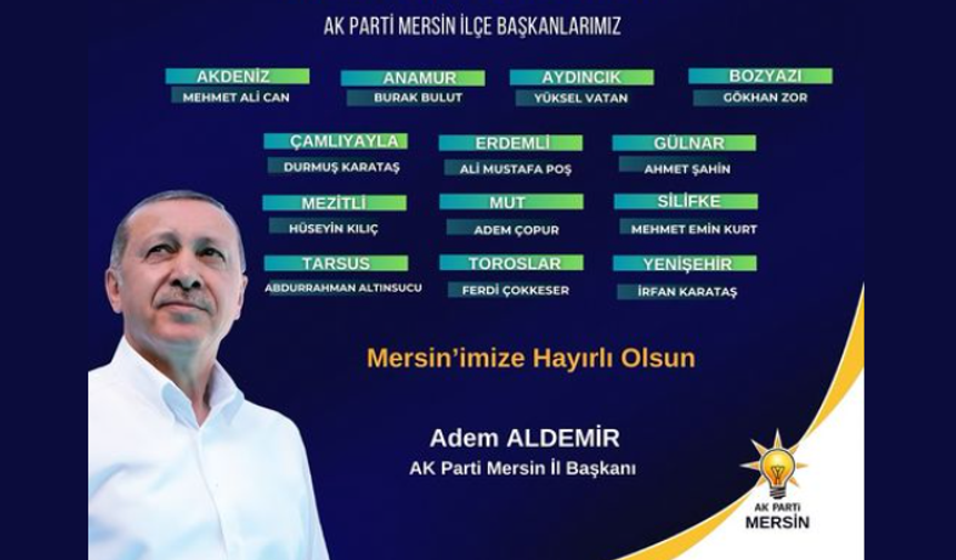 AK Parti Mersin İlçe Kongreleri Tamamlandı