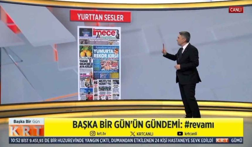 Gazetemiz, 9 Nisan'daki manşetiyle 'Gökhan Kayış ile Başka Bir Gün' programında
