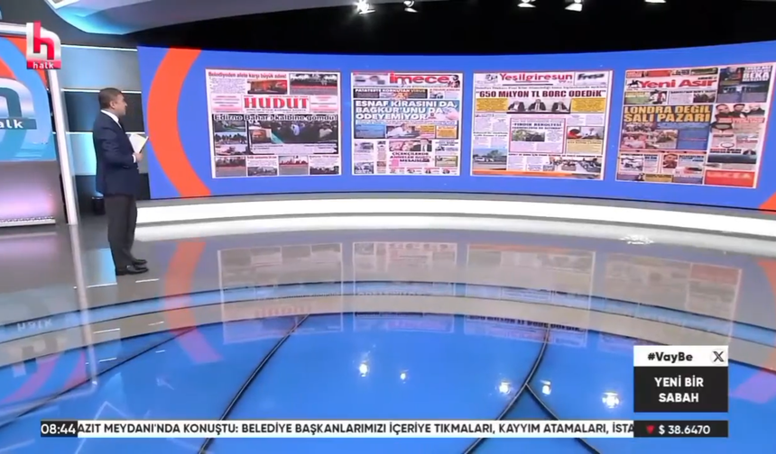 Gazetemiz, 8 Mayıs tarihli manşetiyle 'İsmail Küçükkaya ile Yeni Bir Sabah' programında