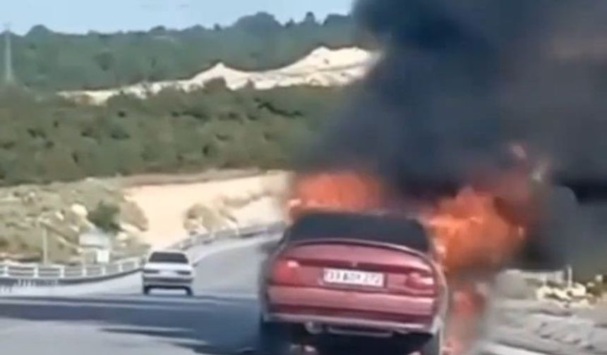 Otomobil Gülnar’da Alevlere Teslim Oldu