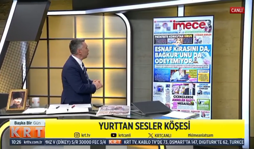 İmece, 8 Mayıs tarihli manşetiyle 'Gökhan Kayış ile Başka Bir Gün' programında
