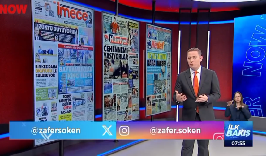 İmece, 22 Mayıs tarihli manşetiyle 'Zafer Söken ile İlk Bakış' programında