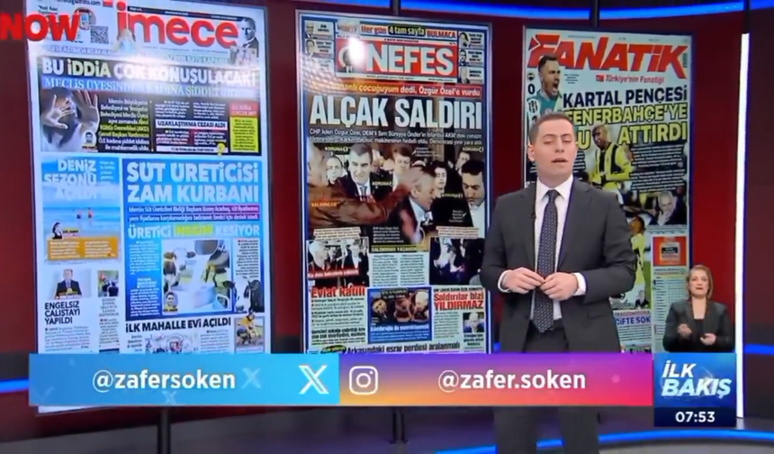 İmece, 5 Mayıs tarihli manşetiyle 'Zafer Söken ile İlk Bakış' programında
