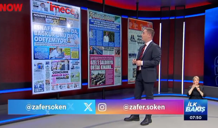 İmece, 8 Mayıs tarihli manşetiyle 'Zafer Söken ile İlk Bakış' programında