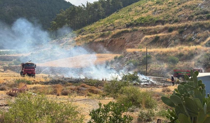 Bozyazı’da Alevler Ormana Ulaşmadan Söndürüldü
