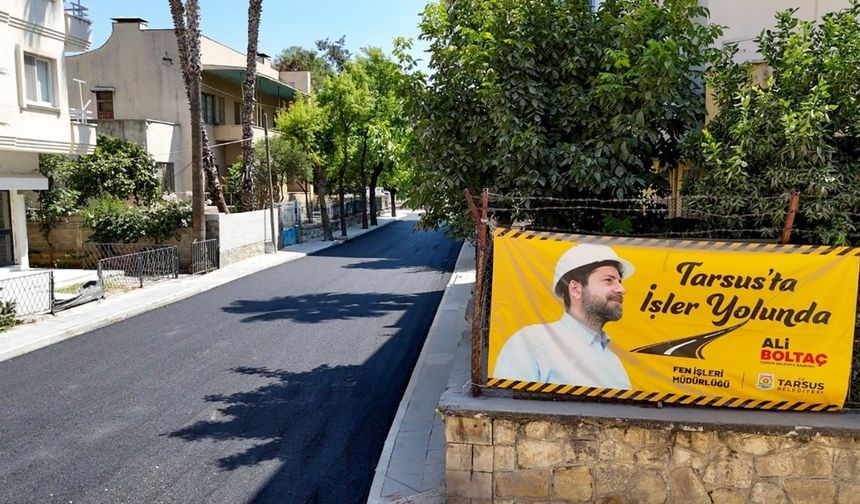 Tarsus’ta Sokaklar Baştan Yazılıyor: Mahallede 2 Bin Ton Asfalt Serildi