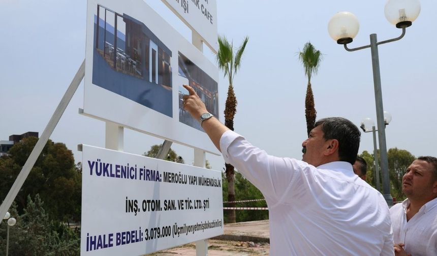 Toroslar’da Yeşil Vadi Torospark Cafe Projesinde Çalışmalar Hızlandı