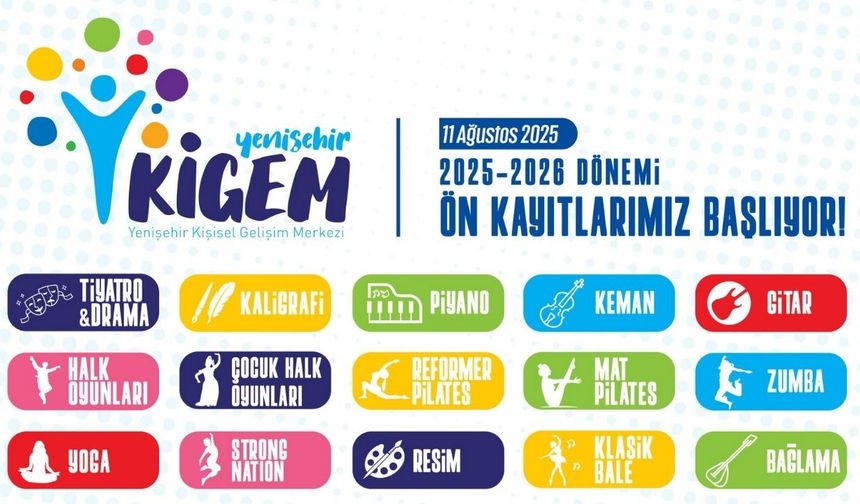 KİGEM’de Sanat, Spor ve Müzikte 20 Kurs Seçeneği: Ön Kayıtlar Yarın Başlıyor
