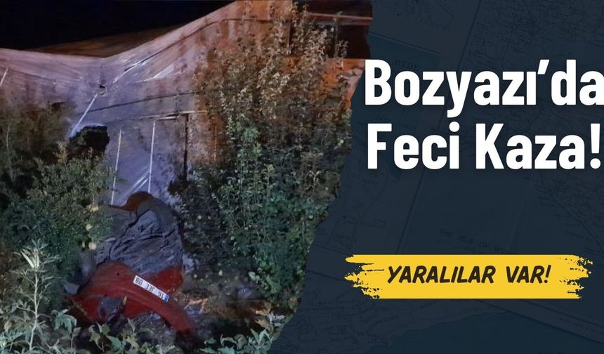Bozyazı’da Korku Dolu Anlar: Otomobil Seraya Girdi, Yaralılar Var!