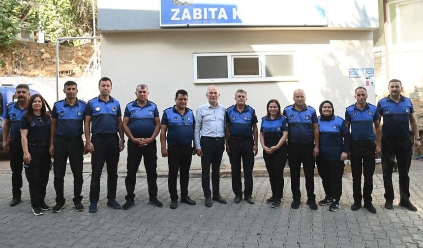 Zabıta Ekiplerine Başkan Deniz'den Teşekkür Ziyareti