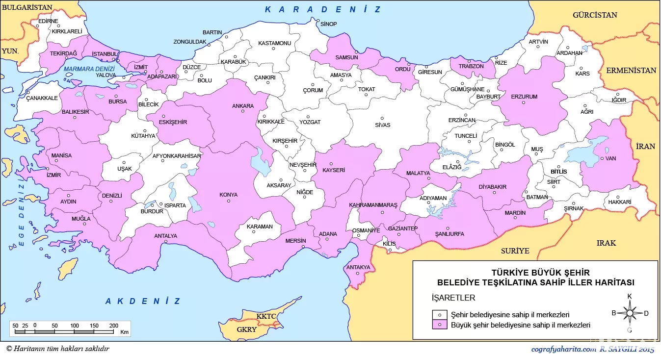 Turkiye Buyuksehir Belediye Haritasi
