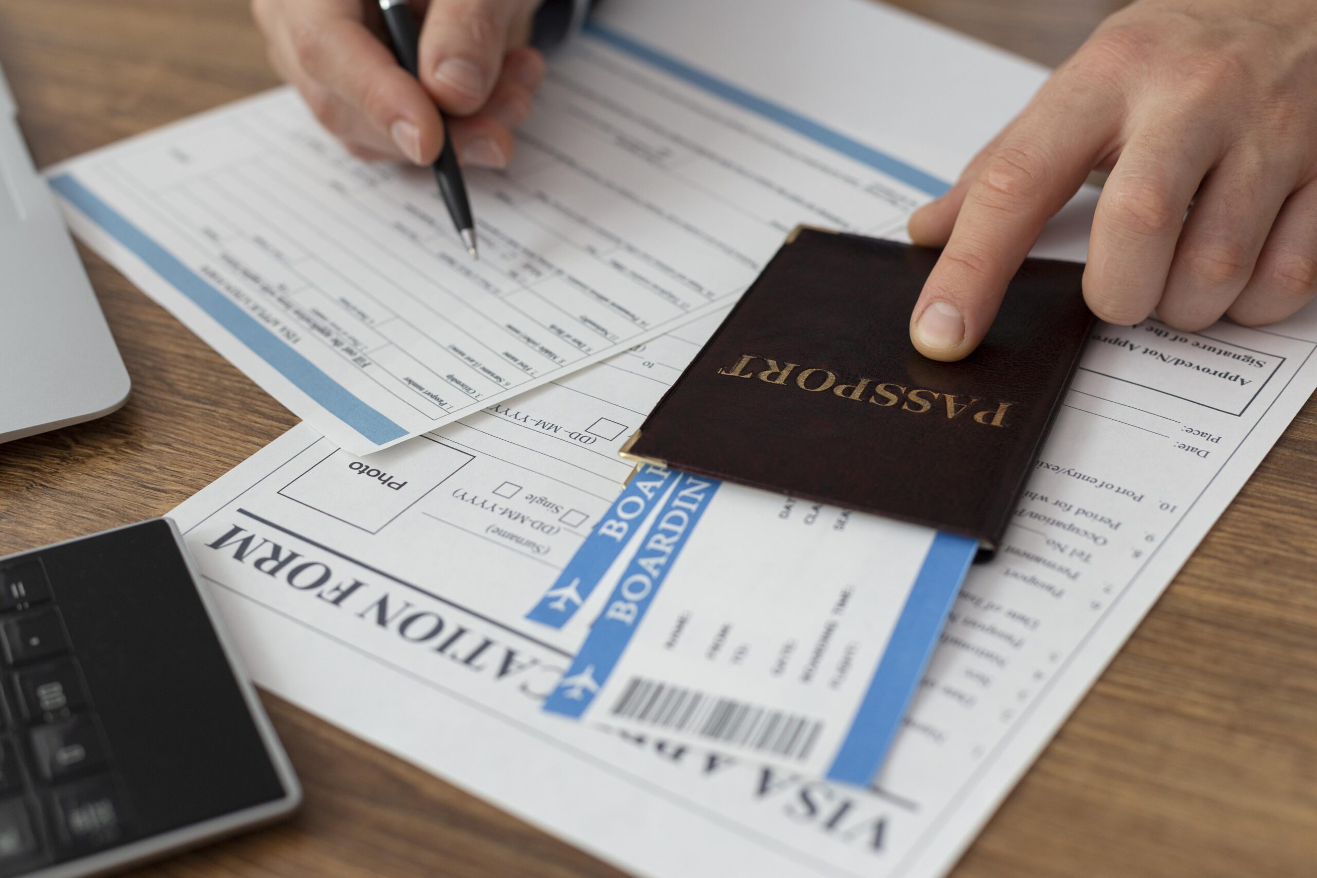 Visa Application Composition With Passport Scaled