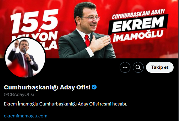 Ekrem Imamoglu Icin Cumhurbaskanligi Aday Ofisi Hesabi Acildi