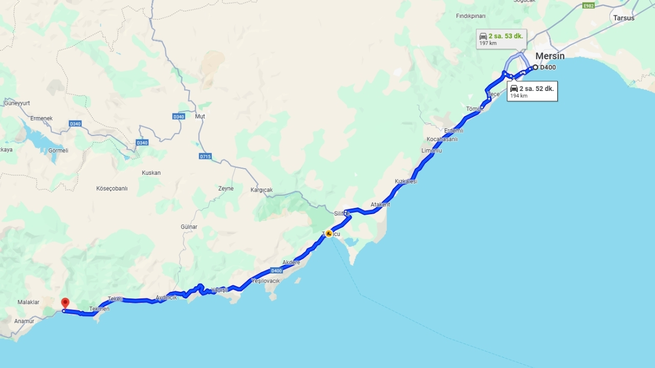 Mersin Bozyazi Arasi Kac Km 2025